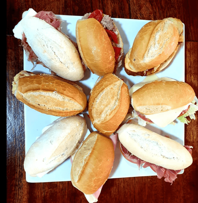 montaditos de jamón